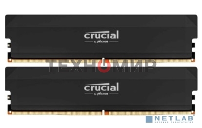 Оперативная память Crucial, DDR5, 32GB (2x16GB), 6000 MHz, CL36, с радиатором, черный