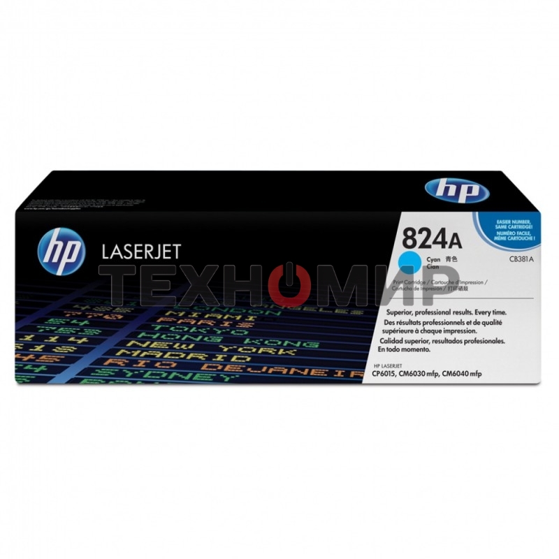 Картридж лазерный HP CB381A голубой Color LJ CP6015/CM6030mfp/CM6040mfp (21000 стр.)