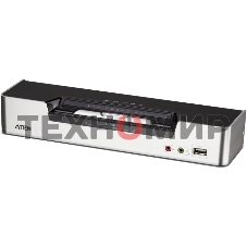 Переключатель, электрон., KVM+Audio+USB 2.0, 1 user USB+2xDVI =) 2 cpu USB+4xDVI, со шнурами USB/DVI Dual Link 2х1.8м.+DVI Dual Link 2х1.8м., 2560x1600, настол., исп.спец.шнуры, без OSD, некаскад, 2-PORT USB 2.0 DVI DUAL VIEW KVMP SWITCH