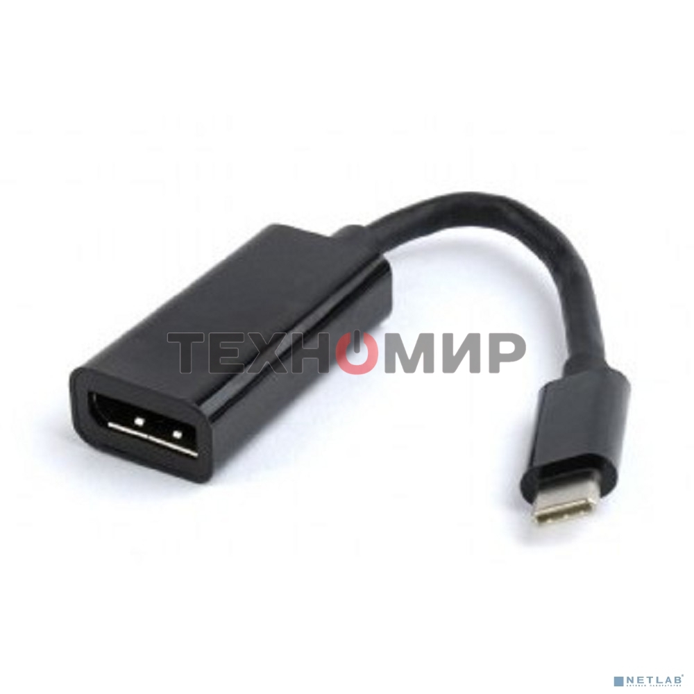 Переходник Cablexpert USB Type-C/DisplayPort, 15 см, пакет (A-CM-DPF-01)