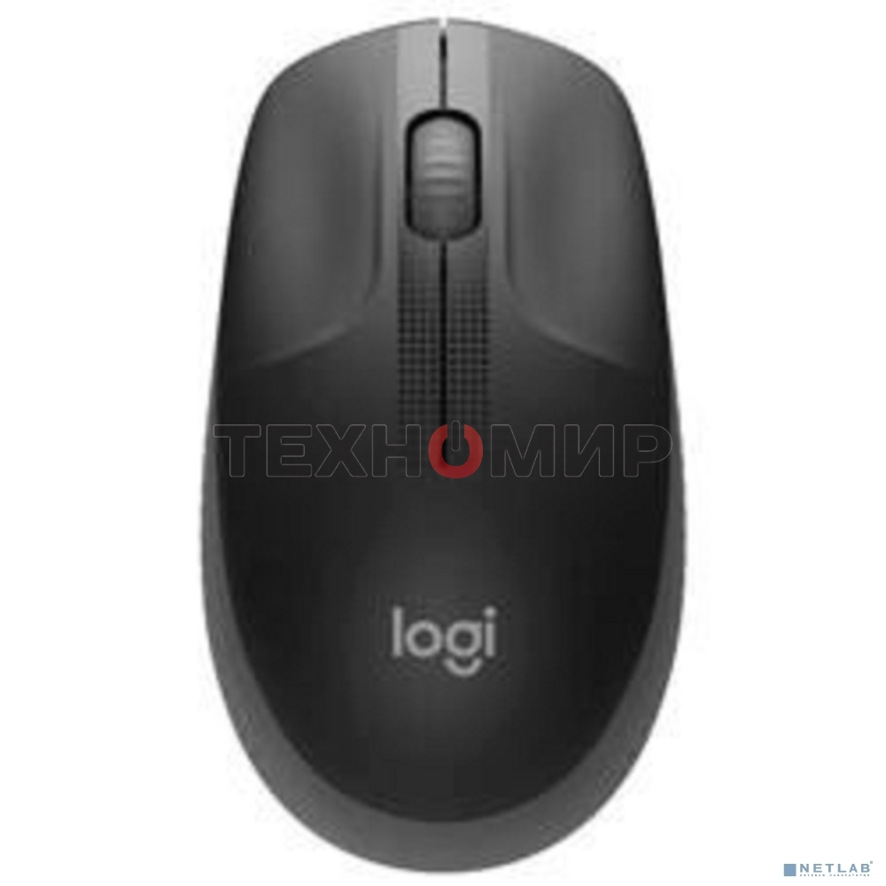 Мышь беспроводная Logitech M190 черный, 1000 dpi, радиоканал, USB, кнопки - 3