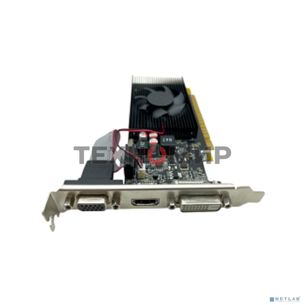 Видеокарта CBR GT710 2Gb DDR3, 64bit, 954Mhz, 1xHDMI + 1xDVI + 1xVGA, 29W, Ret VGA-STX710-2G-RTL