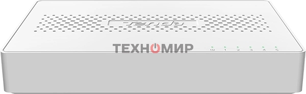 Коммутатор неуправляемый Tenda SM105, 5 портов, 5x2,5 Гбит/с, настольный, пластиковый корпус