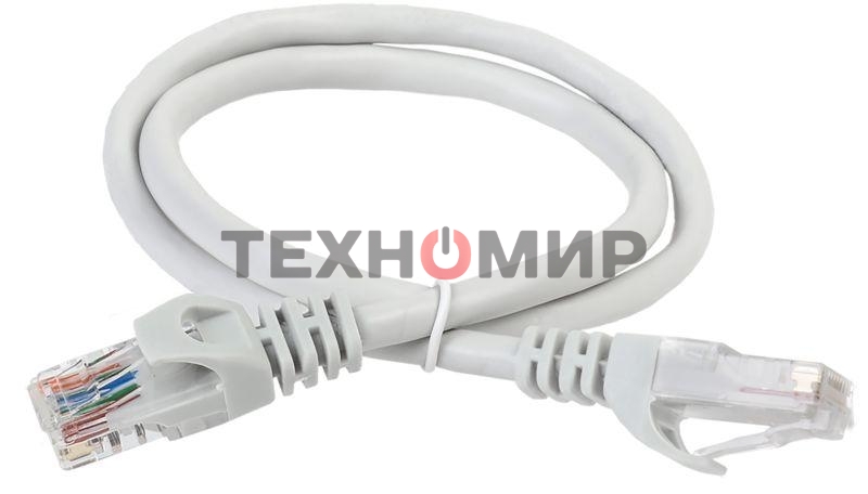 Коммутационный шнур (патч-корд) ITK PC01-C5EUL-05M, кат.5Е UTP, LSZH, 0,5м, серый