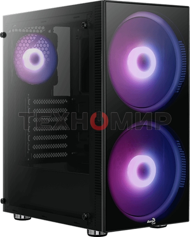 Компьютерный корпус Aerocool/Formula Python (3xUSB, 2xAudio, 0.5 мм,2x200 мм FAN, прозрачная стенка-закаленное стекло, ATX, без БП)