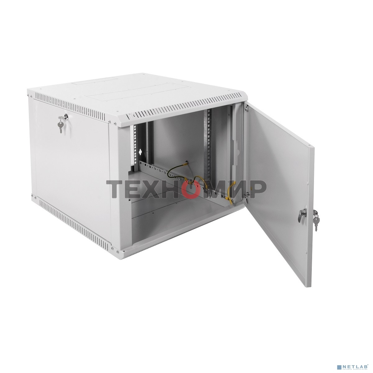 Шкаф телекоммуникационный настенный разборный 9U (600х650) дверь металл, ШРН-Э-9.650.1