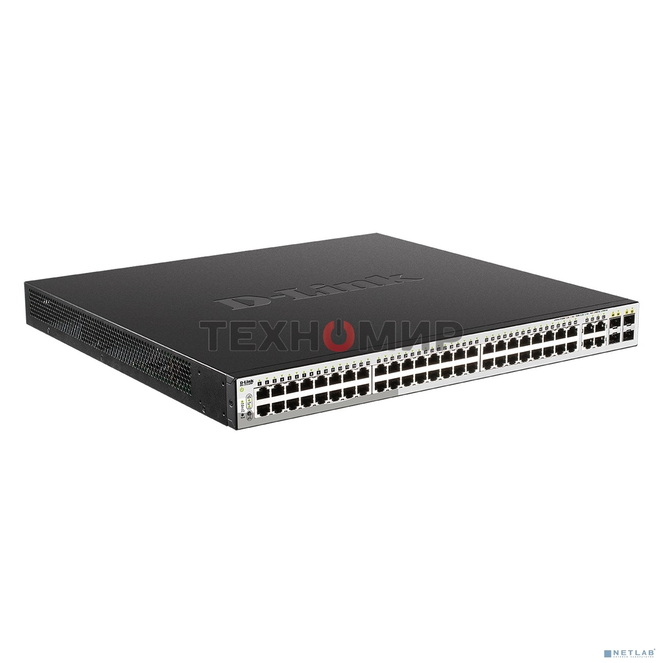 Коммутатор DGS-1210-52MP/F Smart L2 Switch 48х1000Base-T PoE, 4хCombo 1000Base-T/SFP, PoE Budget 370W, Compact CLI