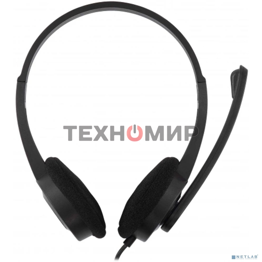 Гарнитура проводная с микрофоном Оклик HS-M600 черный 1.8м накладные оголовье (1900372)