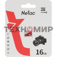Флеш карта microSDHC 16Gb Netac P500 ECO (50/95 Mb/s, no adapter) (NT02P500ECO-016G-S)