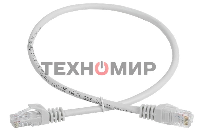 Шнур коммутационный Cat.5e UTP 1м серый GENERICA