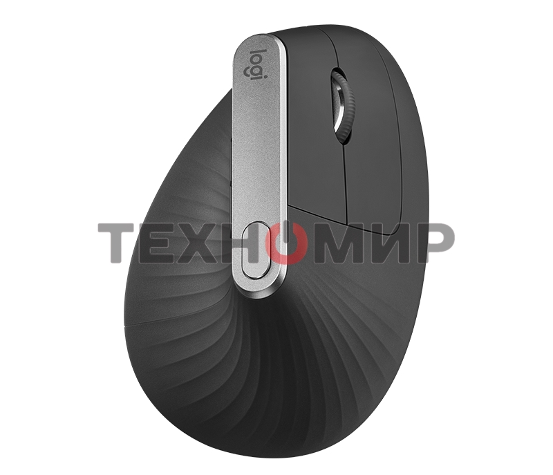 Мышь беспроводная/проводная Logitech MX Vertical графитовый, 4000 dpi, радиоканал, Bluetooth, USB, кнопки - 6