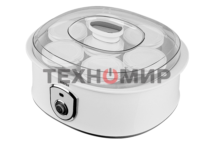 Йогуртница Centek CT-1442 15 Вт, 200 мл, емкостей - 7 шт, материал баночек - стекло, белый