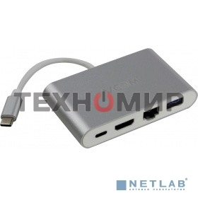 Кабель-адаптер USB3.1 Type-CM-->HDMI+USB3.0+RJ45+PD charging VCOM