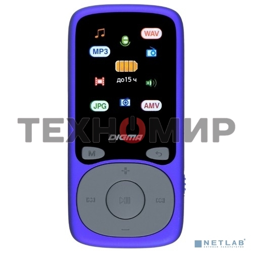 Плеер Hi-Fi Flash Digma B4 8Gb синий/1.8