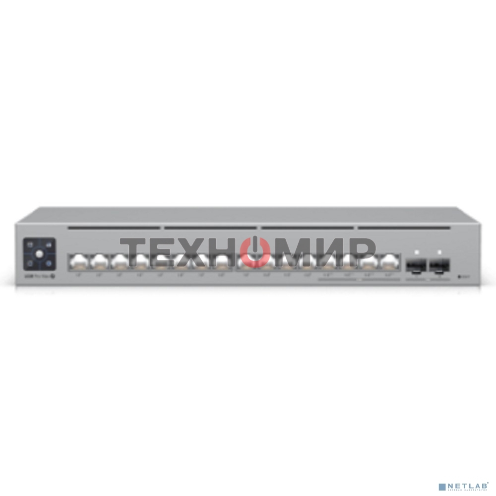 Коммутатор Ubiquiti UniFi Switch Pro Max 16 PoE PoE-коммутатор в стойку, 4х 2.5G RJ45, 12х 1G RJ45, 2х 10G SFP+, раздача 180 Вт