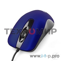 Мышь проводная Gembird MOP-400-B синий, 1000 dpi, USB, кнопки - 3