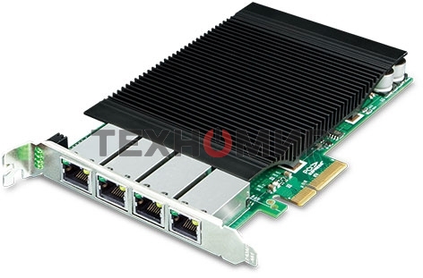 Сетевой адаптер PLANET 4-Port 10/100/1000T 802.3at PoE+ PCI Express Server Adapter (120W PoE budget, PCIe x4, -10 to 60 C, Intel Ethernet Controller)