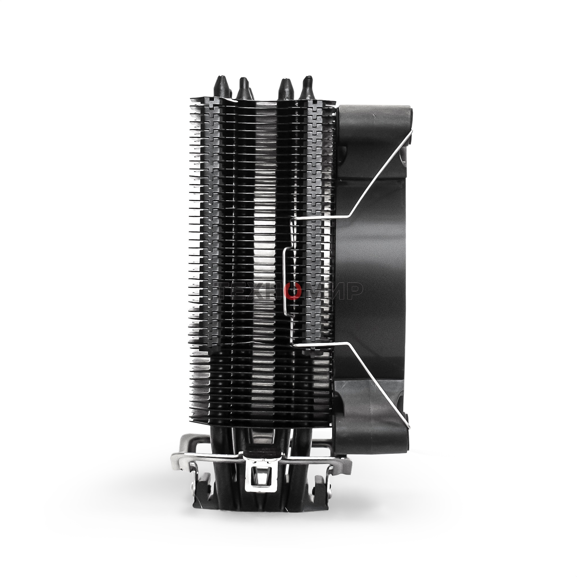 Кулер для процессора ExeGate Dark Magic EXX400V2-PWM.RGb серебристый, 120 мм, алюминий/медь, 2100 об/мин, 24 дБ, 4 pin, 140 Вт, 155 мм