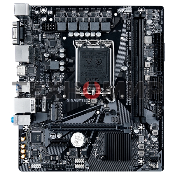 Материнская плата Gigabyte H610M S2H V2, LGA 1700, Intel H610, 2xDDR5, 4xSATA, 1xM.2, 1xPCIe 4.0 x16, 1xPCIe x1, 1xHDMI, 2xDP, 1xD-Sub, 1x 1Gb LAN, 2xUSB-A 3.2 Gen 1, 4xUSB-A 2.0, 3x 3.5 мм, 7.1, mATX