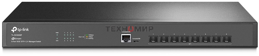 Коммутатор Fully managed switch with full 8-port 10G fiber ports and 160 Gbps switching capacity