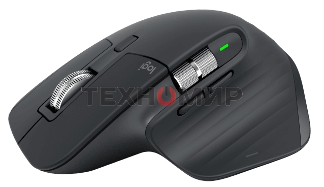 Мышь беспроводная Logitech MX Master 3s графитовый, 8000 dpi, радиоканал, Bluetooth, USB, кнопки - 7