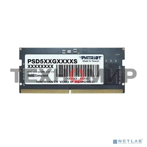 Оперативная память Patriot, DDR5, 32GB (1x32 GB), 4800 MHz, CL40 SO-DIMM