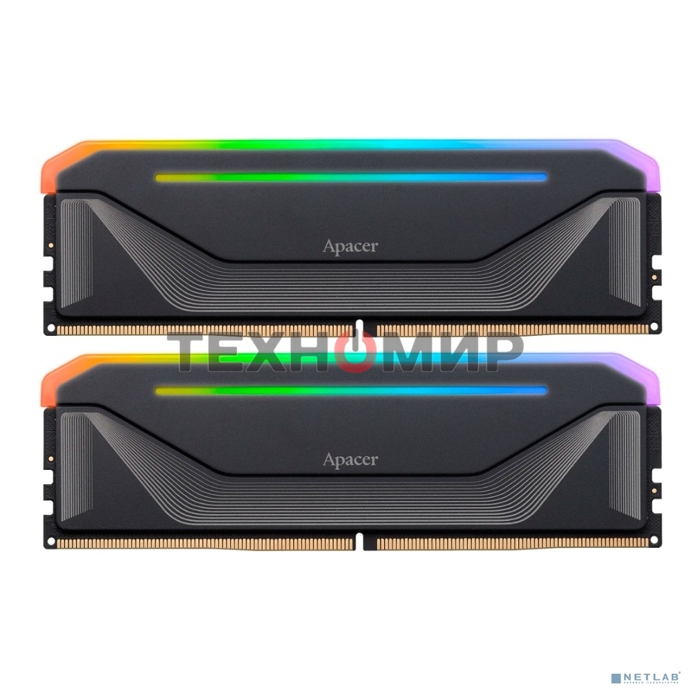 Оперативная память Apacer Nox, DDR5, 32Gb (2x16 GB), 6800 MHz, CL34, DIMM, радиатор, RGb, черный