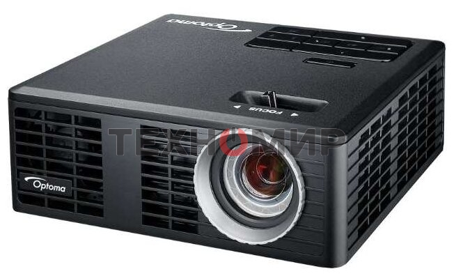 Проектор Optoma ML750e (DLP, LED, WXGA 1280x800, 700Lm, 15000:1, HDMI, USB, MHL, MicroSD, 1x1W speaker, 3D Ready, led 20000hrs, черный, 0.38kg)