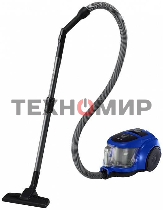 Пылесос Samsung VCC4520S36 синий/черный, 350/1600 Вт, уборка сухая, пылесборник контейнер 1.3 л