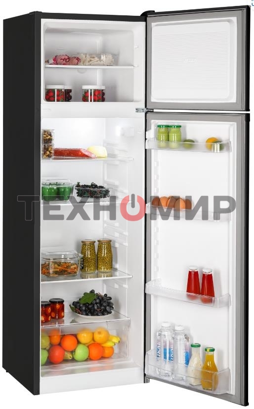 Холодильник Nordfrost NRT 144 232 черный двухкамерный 262/68 л морозилка сверху, капельная система