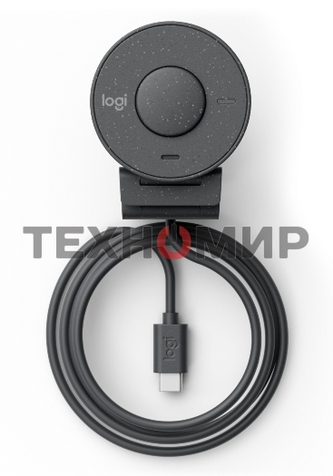 Веб-камера Logitech Brio 300 1920x1080, 30 кадр/с, USB Type-C, микрофон (шумоподавление), автоматическая фокусировка, автоосвещение, универсальное крепление