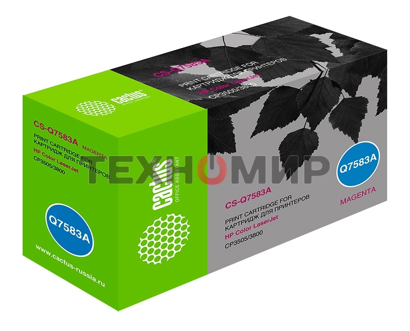 Картридж лазерный Cactus CS-Q7583A пурпурный (6000 стр.) для HP Color LaserJet CP3505/3800