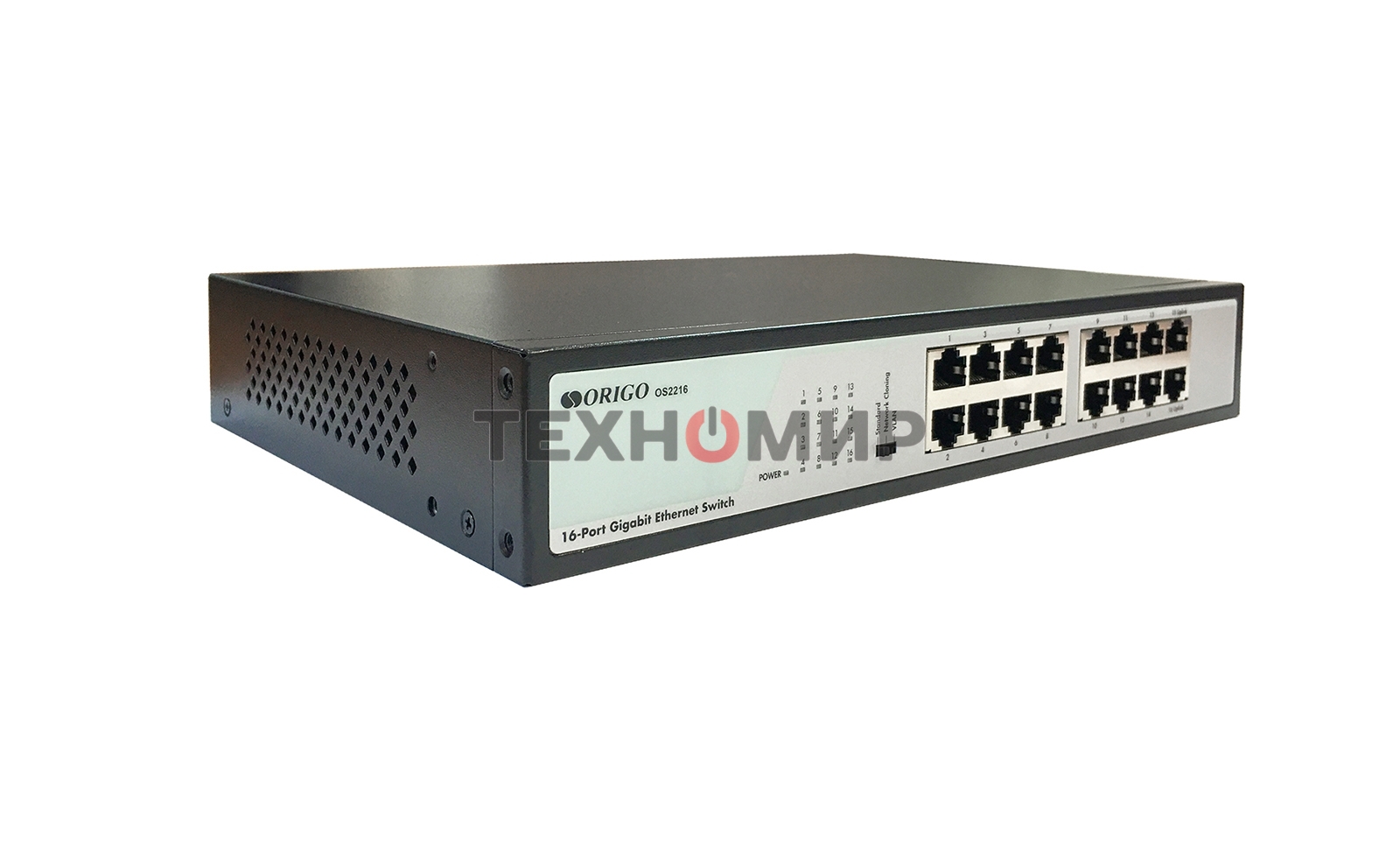 Коммутатор ORIGO Unmanaged Switch, 16x1000Base-T, 19 Rackmount Kit