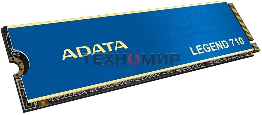 Накопитель SSD ADATA LEGEND 710, 256Gb, PCIe 3.0 x4, M.2 2280, NVMe, R/W 2100/1000, с радиатором