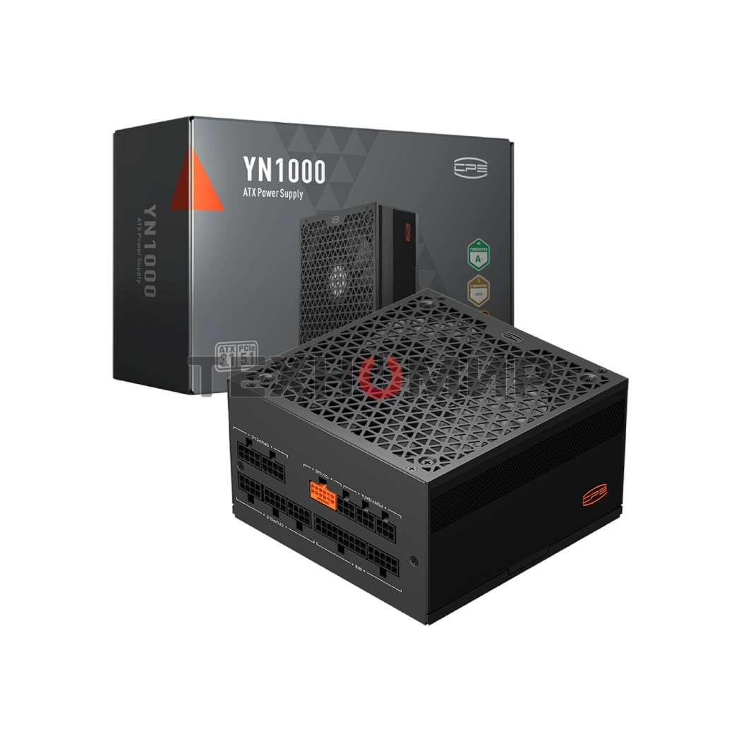 Блок питания PCCooler P5-YN1000-G1F, 1000Вт, 80 PLUS Gold, 135мм, модульный, черный