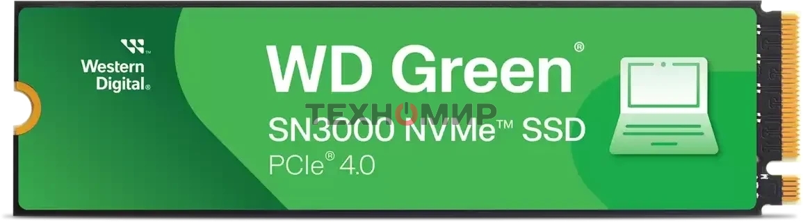 Накопитель SSD 2Tb WD Green SN3000, M.2 2280, PCI-E 3x4, R/W - 5000/4200 Mb/s