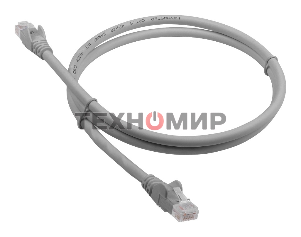 Патч-корд LANMASTER LSZH UTP кат.6, 1.5 м, серый