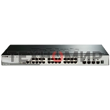 Коммутатор управляемый стекируемый D-Link DGS-1510-28X/A1A SmartPro с 24 портами 10/100/1000Base-T и 4 портами 10Gbase-X SFP+