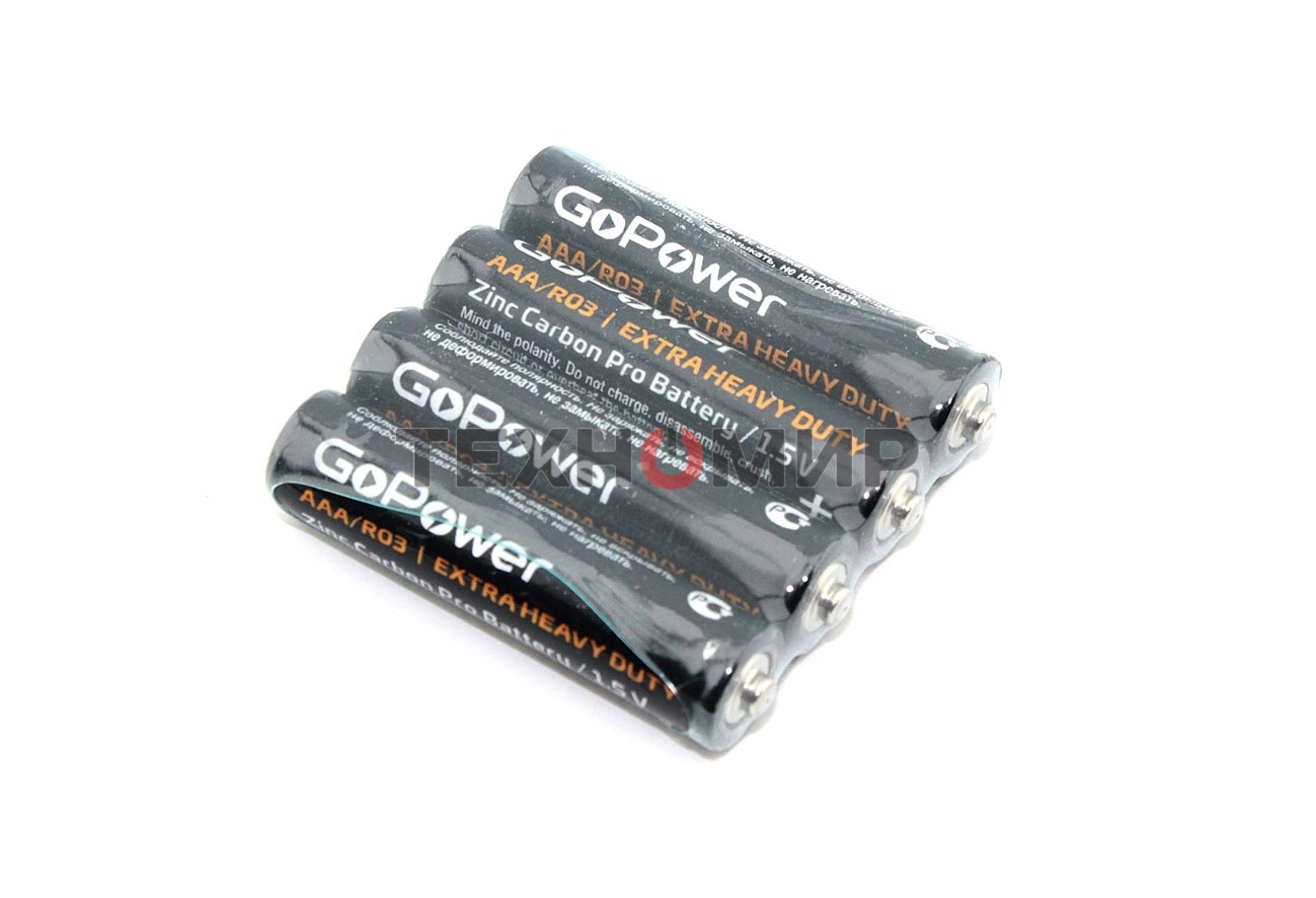 Батарейка GoPower R03 (ААА) SR4 4шт.