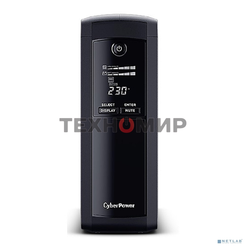Источник бесперебойного питания UPS CyberPower VP1600EILCD Line-Interactive 1600VA/960W USB/RS-232/RJ11/45 (4 + 4 IEC С13)