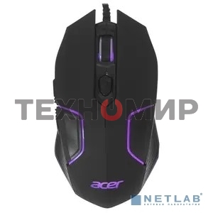 Мышь проводная Acer OMW170 черный, 3200 dpi, USB, кнопки - 6
