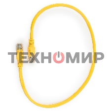 Патч-корд медный UTP Cablexpert PP10-0.25M/Y cat.5e, 0.25 м, литой, многожильный, желтый