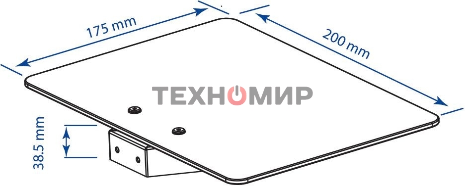 Кронштейн-подставка для DVD и AV систем Kromax MICRO-MONO черный макс.5кг настенный