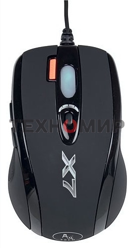 Мышь проводная A4Tech X-718BK черный, 3000 dpi, USB, кнопки - 7
