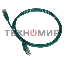 Патч-корд LANMASTER TWT UTP cat.5e, с заливными колпачками, 1.0 м, зеленый