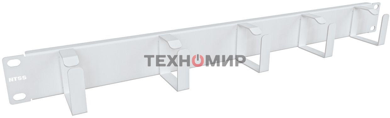 Кабельный органайзер горизонтальный NTSS NTSS-HORG-1U-5(45) односторонний кольца 1U шир.:19
