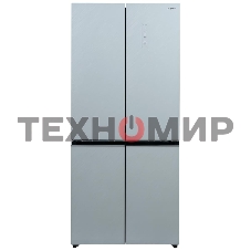 Холодильник Бирюса CD 496 TWG текстурированное белое стекло трехкамерный 334/162л морозилка снизу, NoFrost, Side by Side