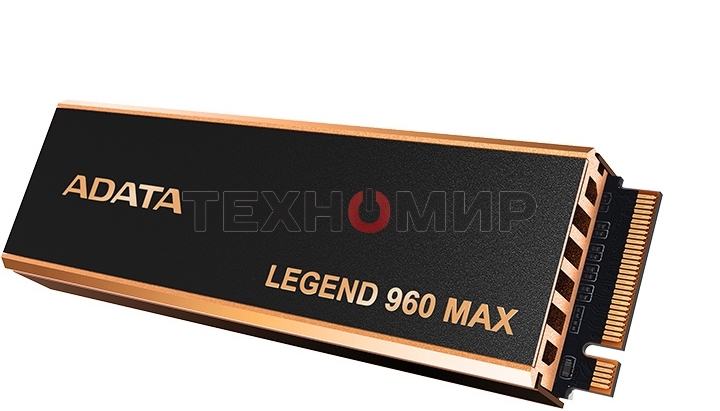 Накопитель SSD ADATA LEGEND 960 MAX, 4Tb, M.2 2280, PCIe 4.0 x4, NVMe, R/W 7400/6800, с радиатором