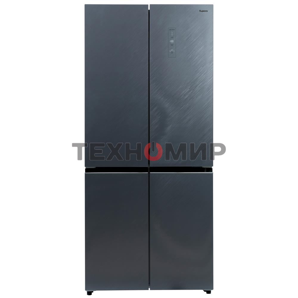 Холодильник Бирюса CD 496 TCG текстурированное серое стекло трехкамерный 334/162л морозилка снизу, NoFrost, Side by Side