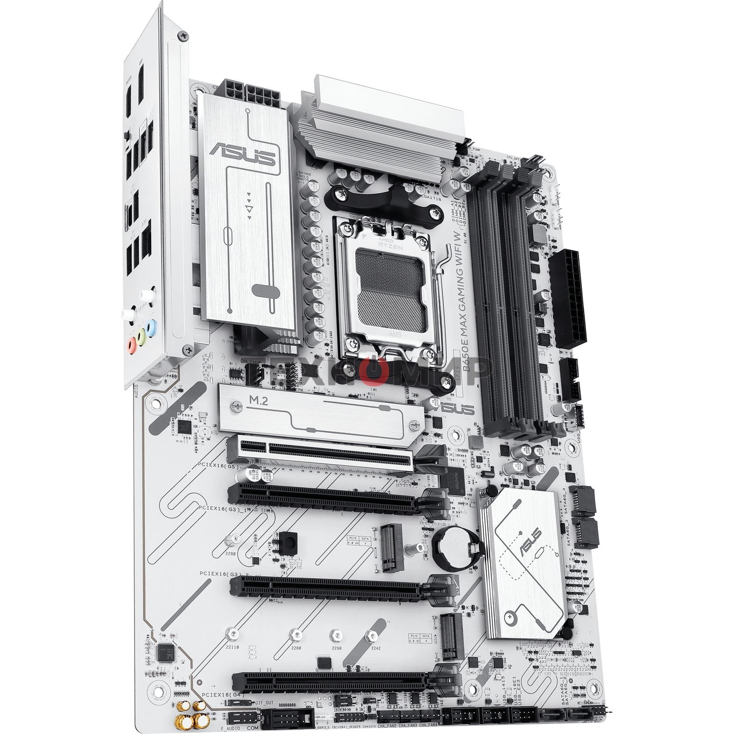 Материнская плата ASUS B650E MAX GAMING WIFI W, AM5, AMD B650, 4xDDR5, 4xSATA, 3xM.2, 1xPCIe 5.0 x16, 1xPCIe 4.0 x4, 2xPCIe 3.0 x1, 1xDP, 1xHDMI, 1x2.5Gb LAN, Wi-Fi 6E, Bluetooth 5.3, 1xUSB-C 10Gbps, 3xUSB-A 10Gbps, 2xUSB-A 5Gbps, 2xUSB-A 2.0, 3x3.5 мм, 7